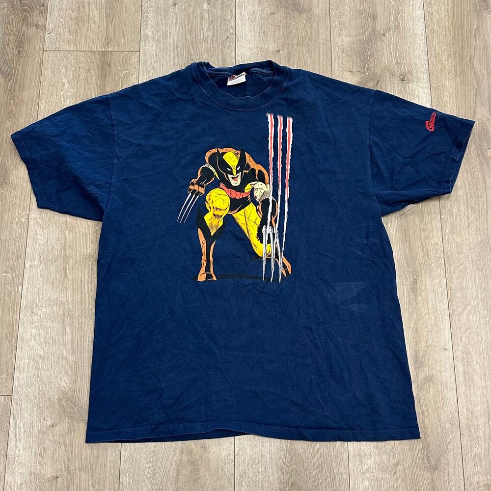 2000 Vintage Marvel Comics Wolverine Claw Slash Tee T Shirt Large L B18